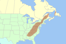 Carte des Appalaches